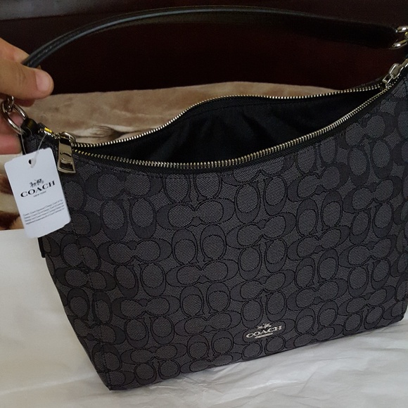 Coach Handbags - Coach Large File Bag	Smoke/Grey - Signature